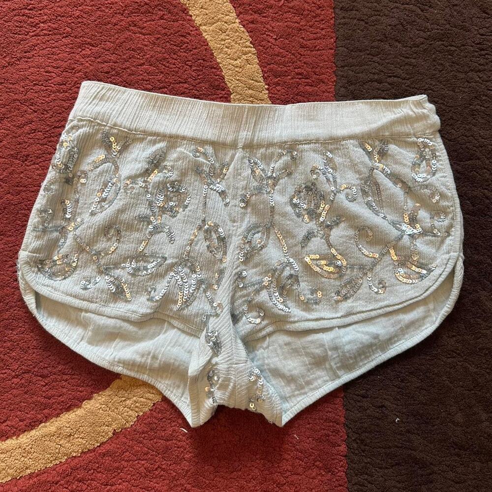staring at stars sequin shorts festival unique low rise mini shorts 100% cotton